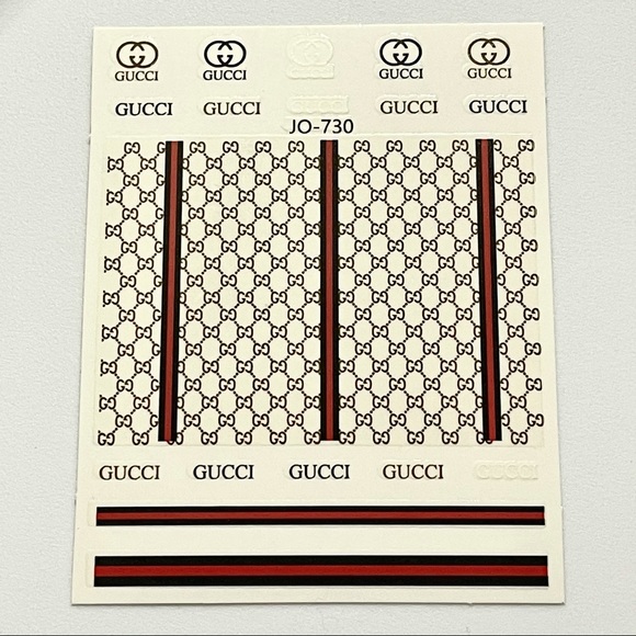 Luxury Designer Logo Fingernail Art Stickers - Picture 2 of 3